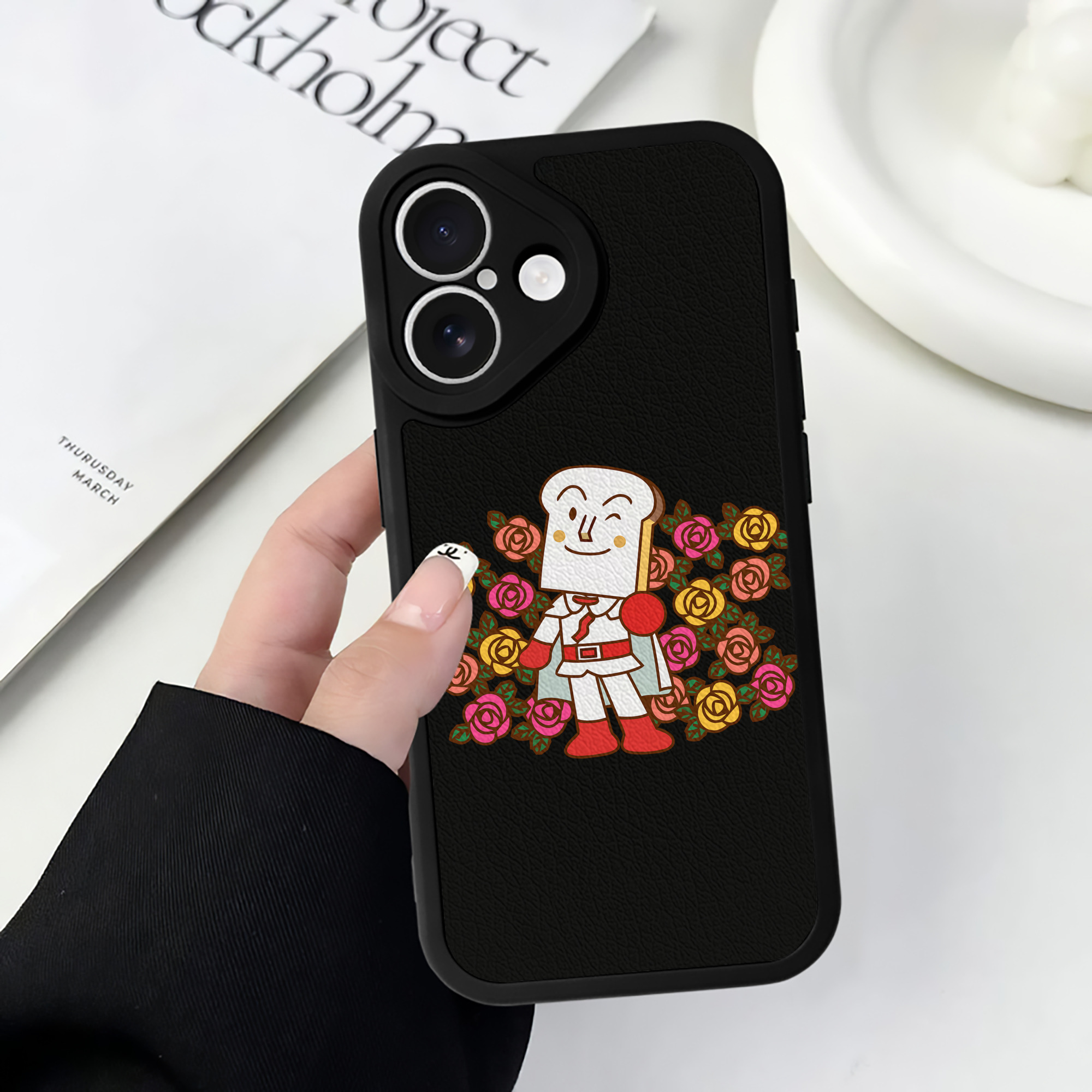 （画像用） アンパンマン Anpanman 【iPhone 16シリーズ対応】シリコンスマホケース（レザー調） 材質：シリコン